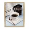 Stupell Industries Black Coffee & Newspaper Floating Frame By Carol Robinson